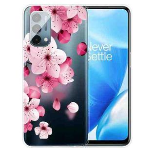 For OnePlus Nord N200 5G Colored Drawing Clear TPU Protective Case(Cherry Blossoms)