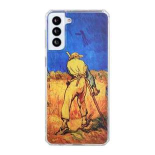For Samsung Galaxy S21 FE Oil Painting Pattern TPU Shockproof Case(Wheat Field)