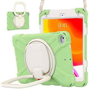 Pure Color Silicone + PC Protective Case with Holder & Shoulder Strap For iPad mini 5 / 4(Matcha Green)