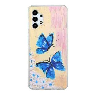 For Samsung Galaxy A32 4G Oil Painting Pattern TPU Shockproof Case(Butterflies)