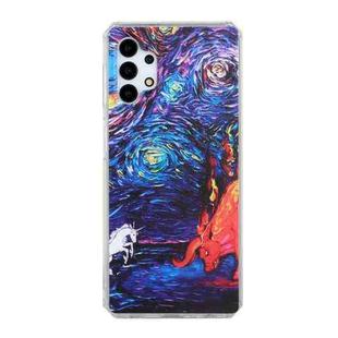 For Samsung Galaxy A32 5G Oil Painting Pattern TPU Shockproof Case(Starry Sky)