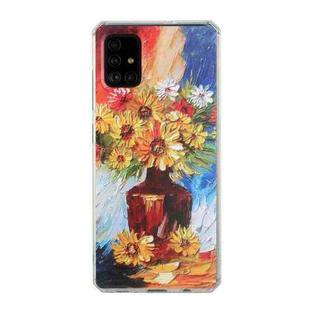 For Samsung Galaxy A52 5G / 4G Oil Painting Pattern TPU Shockproof Case(Vase)