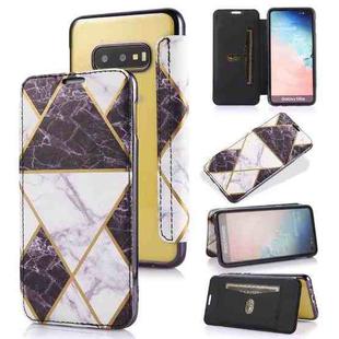For Samsung Galaxy S10e Bronzing Plating PU + TPU Horizontal Flip Leather Case with Holder & Card Slot(Black)