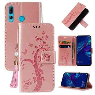 For Honor 10 Lite Embossed Lucky Tree Horizontal Flip Leather Case with Holder & Card Slot & Wallet & Lanyard(Rose Gold)