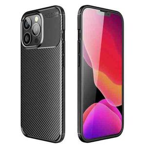 For iPhone 13 Pro Max Carbon Fiber Texture Shockproof TPU Case (Black)