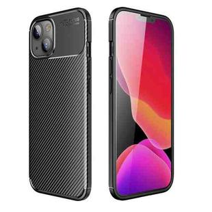 For iPhone 13 Carbon Fiber Texture Shockproof TPU Case(Black)