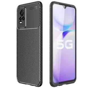 For vivo Y73 5G Carbon Fiber Texture Shockproof TPU Case(Black)