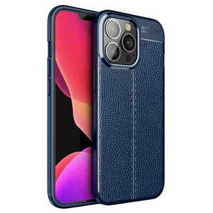 For iPhone 13 Pro Litchi Texture TPU Shockproof Case (Blue)