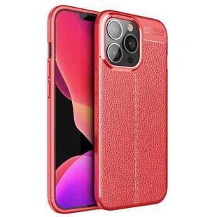 For iPhone 13 Pro Max Litchi Texture TPU Shockproof Case (Red)