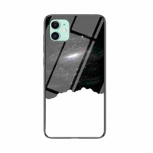 Starry Sky Painted Tempered Glass TPU Shockproof Protective Case For iPhone 11(Universe Starry Sky)