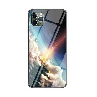 Starry Sky Painted Tempered Glass TPU Shockproof Protective Case For iPhone 11 Pro(Bright Starry Sky)
