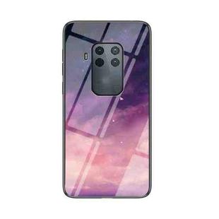 For Motorola One Zoom Starry Sky Painted Tempered Glass TPU Shockproof Protective Case(Fantasy Starry Sky)