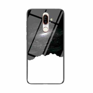 For Nokia 7 Plus Starry Sky Painted Tempered Glass TPU Shockproof Protective Case(Universe Starry Sky)