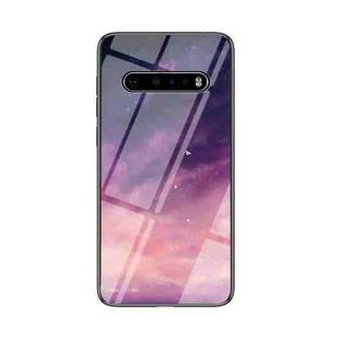 For LG V60 ThinQ 5G Starry Sky Painted Tempered Glass TPU Shockproof Protective Case(Dream Sky)