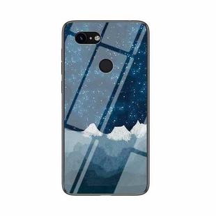 For Google Pixel 3 Starry Sky Painted Tempered Glass TPU Shockproof Protective Case(Star Chess Rob)
