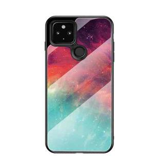 For Google Pixel 5 Starry Sky Painted Tempered Glass TPU Shockproof Protective Case(Color Starry Sky)