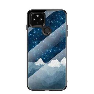 For Google Pixel 5 Starry Sky Painted Tempered Glass TPU Shockproof Protective Case(Star Chess Rob)