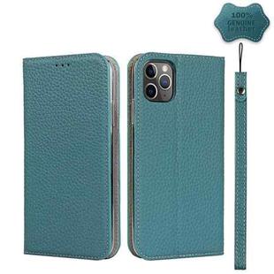 For iPhone 11 Pro Litchi Genuine Leather Phone Case (Sky Blue)