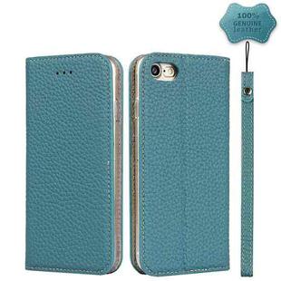 For iPhone SE 2022 / SE 2020 / 8 / 7 Litchi Genuine Leather Phone Case(Sky Blue)