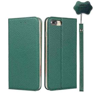 Litchi Genuine Leather Phone Case For iPhone 7 Plus / 8 Plus(Green)