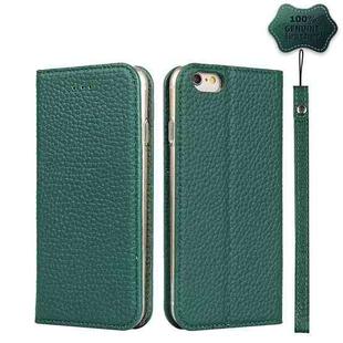 Litchi Genuine Leather Phone Case For iPhone 6 & 6s(Green)