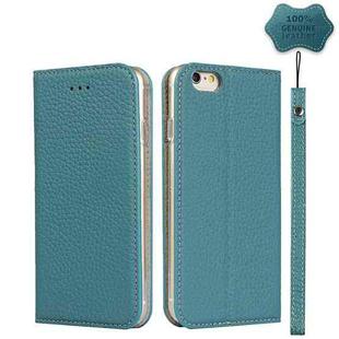 Litchi Genuine Leather Phone Case For iPhone 6 Plus & 6s Plus(Sky Blue)