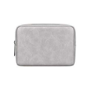 DY03 Portable Digital Accessory Leather Bag(Grey)
