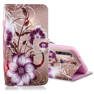 For Redmi Note 8 Colored Drawing Pattern Horizontal Flip PU Leather Case with Holder & Card Slots & Wallet & Lanyard(Lotus)