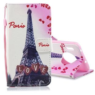 For Huawei Mate 30 Pro Colored Drawing Pattern Horizontal Flip PU Leather Case with Holder & Card Slots & Wallet & Lanyard(Love Tower)