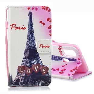 For Galaxy M30s Colored Drawing Pattern Horizontal Flip PU Leather Case with Holder & Card Slots & Wallet & Lanyard(Love Tower)