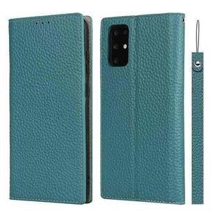 For Samsung Galaxy S20 Plus Litchi Genuine Leather Phone Case(Sky Blue)