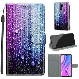 For Xiaomi Redmi 9 Voltage Coloured Drawing Magnetic Clasp Horizontal Flip PU Leather Case with Holder & Card Slots(C05 Purple Blue Water Drops)
