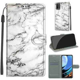 For Xiaomi Redmi 9 Power/Note 9 4G Voltage Coloured Drawing Magnetic Clasp Horizontal Flip PU Leather Case with Holder & Card Slots(C01 White Marble)