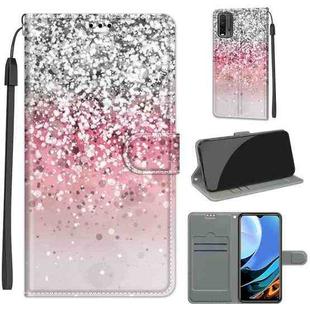 For Xiaomi Redmi 9 Power/Note 9 4G Voltage Coloured Drawing Magnetic Clasp Horizontal Flip PU Leather Case with Holder & Card Slots(C13 Silver Pink Glitter)