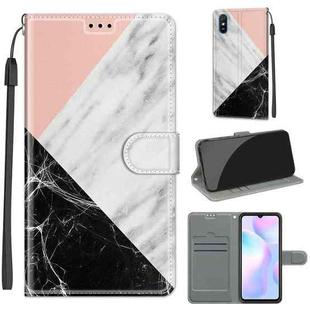 For Xiaomi Redmi 9A Voltage Coloured Drawing Magnetic Clasp Horizontal Flip PU Leather Case with Holder & Card Slots(C07 Pink White Black)