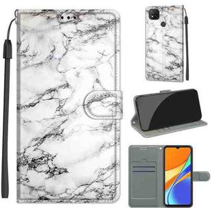 For Xiaomi Redmi 9C Voltage Coloured Drawing Magnetic Clasp Horizontal Flip PU Leather Case with Holder & Card Slots(C01 White Marble)