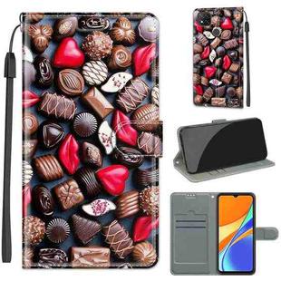 For Xiaomi Redmi 9C Voltage Coloured Drawing Magnetic Clasp Horizontal Flip PU Leather Case with Holder & Card Slots(C06 Red Lip Chocolate)