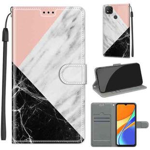 For Xiaomi Redmi 9C Voltage Coloured Drawing Magnetic Clasp Horizontal Flip PU Leather Case with Holder & Card Slots(C07 Pink White Black)
