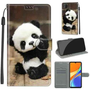 For Xiaomi Redmi 9C Voltage Coloured Drawing Magnetic Clasp Horizontal Flip PU Leather Case with Holder & Card Slots(C18 Wood Board Panda)