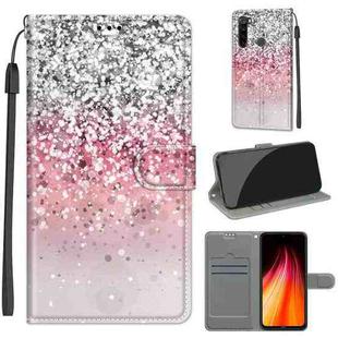For Xiaomi Redmi Note 8 Voltage Coloured Drawing Magnetic Clasp Horizontal Flip PU Leather Case with Holder & Card Slots(C13 Silver Pink Glitter)