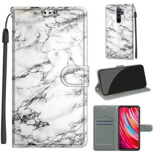 For Xiaomi Redmi Note 8 Pro Voltage Coloured Drawing Magnetic Clasp Horizontal Flip PU Leather Case with Holder & Card Slots(C01 White Marble)