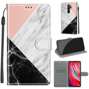 For Xiaomi Redmi Note 8 Pro Voltage Coloured Drawing Magnetic Clasp Horizontal Flip PU Leather Case with Holder & Card Slots(C07 Pink White Black)