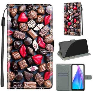 For Xiaomi Redmi Note 8T Voltage Coloured Drawing Magnetic Clasp Horizontal Flip PU Leather Case with Holder & Card Slots(C06 Red Lip Chocolate)