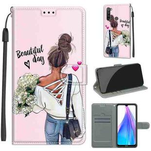 For Xiaomi Redmi Note 8T Voltage Coloured Drawing Magnetic Clasp Horizontal Flip PU Leather Case with Holder & Card Slots(C09 Hug Flower)