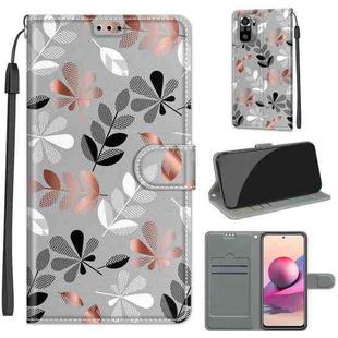 For Xiaomi Redmi Note 10 4G/Note 10S Voltage Coloured Drawing Magnetic Clasp Horizontal Flip PU Leather Case with Holder & Card Slots(C19 Material Flower)