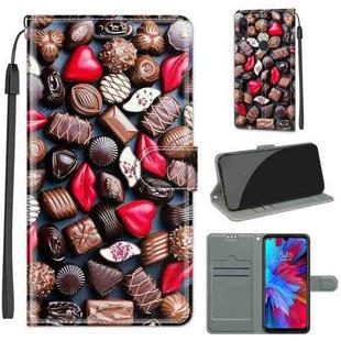 For Xiaomi Redmi Note 7 Voltage Coloured Drawing Magnetic Clasp Horizontal Flip PU Leather Case with Holder & Card Slots(C06 Red Lip Chocolate)