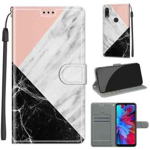 For Xiaomi Redmi Note 7 Voltage Coloured Drawing Magnetic Clasp Horizontal Flip PU Leather Case with Holder & Card Slots(C07 Pink White Black)