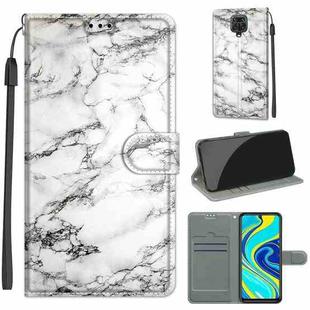 For Xiaomi Redmi Note 9S/9 Pro Voltage Coloured Drawing Magnetic Clasp Horizontal Flip PU Leather Case with Holder & Card Slots(C01 White Marble)