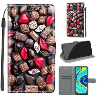 For Xiaomi Redmi Note 9S/9 Pro Voltage Coloured Drawing Magnetic Clasp Horizontal Flip PU Leather Case with Holder & Card Slots(C06 Red Lip Chocolate)