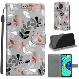 For Xiaomi Redmi Note 9S/9 Pro Voltage Coloured Drawing Magnetic Clasp Horizontal Flip PU Leather Case with Holder & Card Slots(C19 Material Flower)